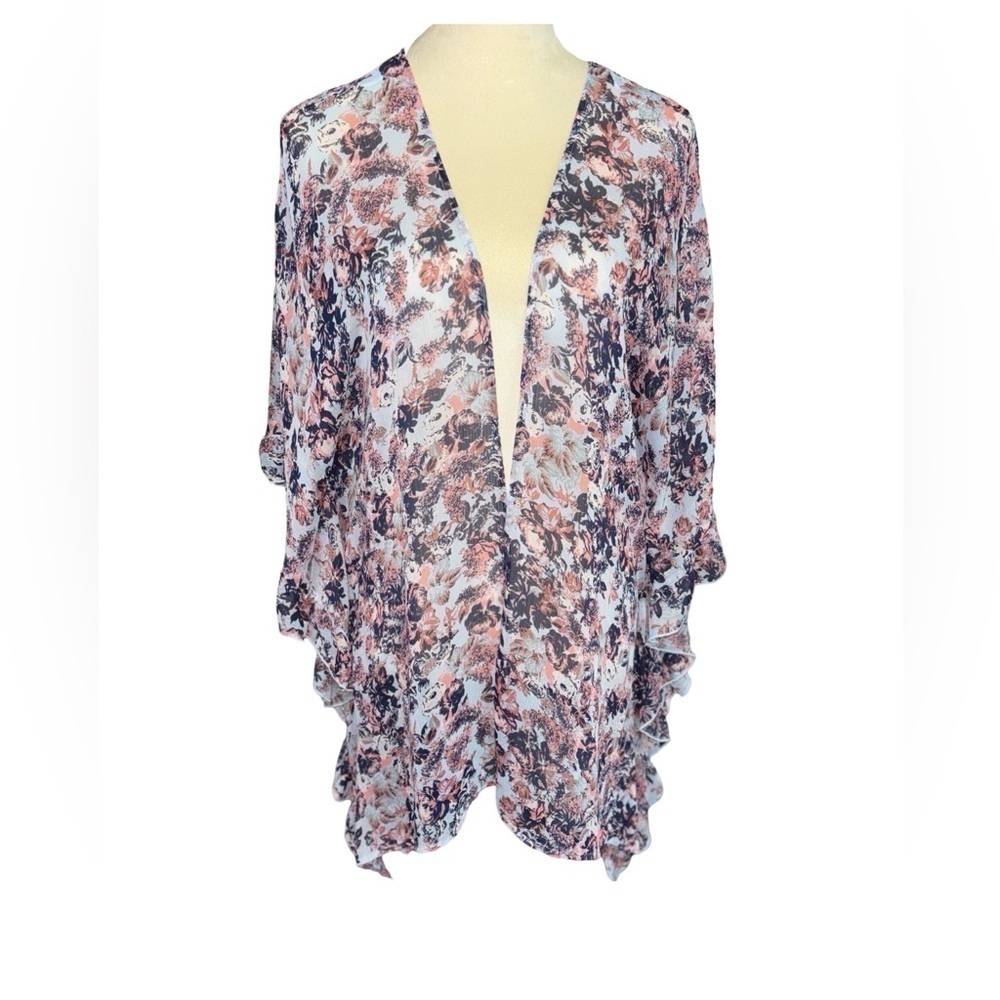 4/$25 BUNDLE SALE!! MOTHERHOOD MATERNITY OS FLORAL RUFFLE KOMONO